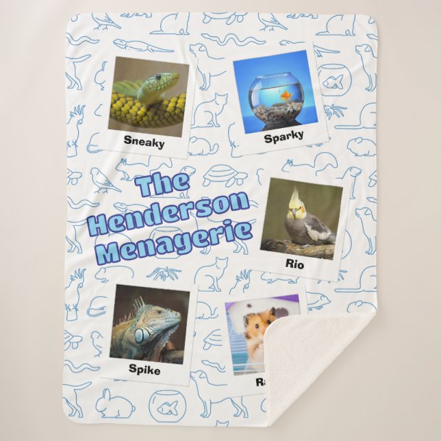 The Family Menagerie – Mixed Pet Custom Photo D Sherpadecke (Vorderseite)