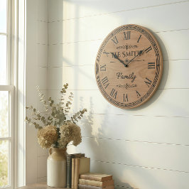 The Family SMITH Wall Clock Große Wanduhr