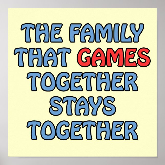 The Family That Games Together Poster (Vorne)