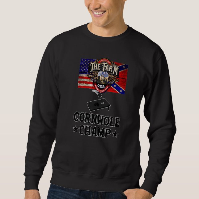 The Farm Pickleball Cornhole Bonfires Tailgating M Sweatshirt (Vorderseite)