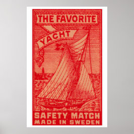 The Favourite Yacht - Matchbox Print - Sweden Wall Poster