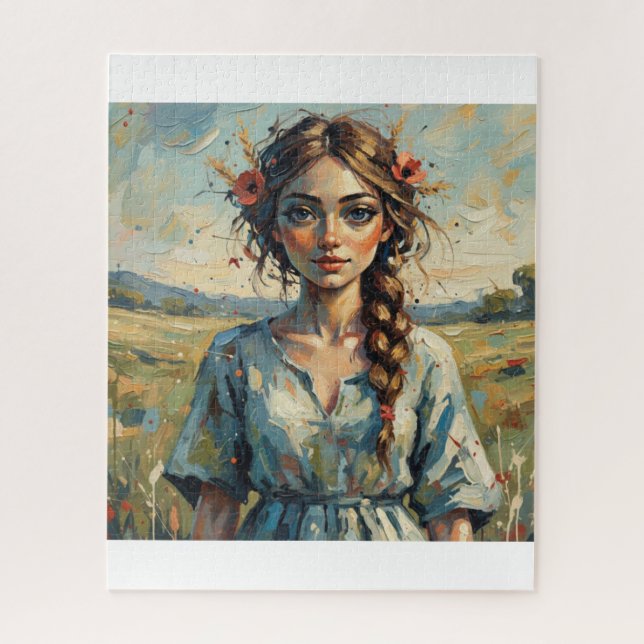 The Field Girl and the Flowers (Vertikal)