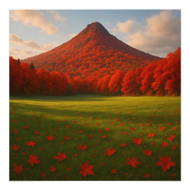 The Fiery Autumn Summit: Red Silence over the Drea Fotodruck (Vorne)