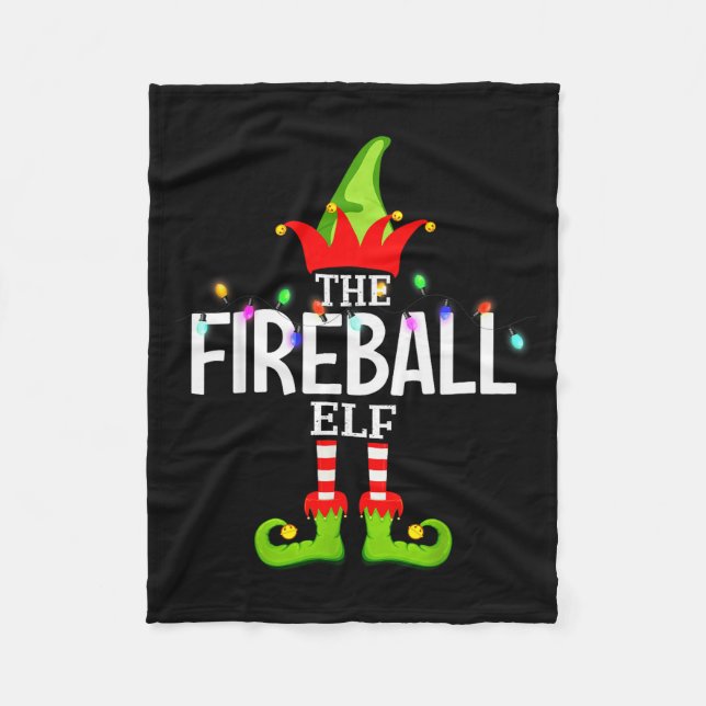 The Fireball Elf Christmas Matching Pajamas  Fleecedecke (Vorderseite)