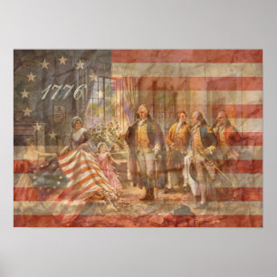 The First American Flag Poster