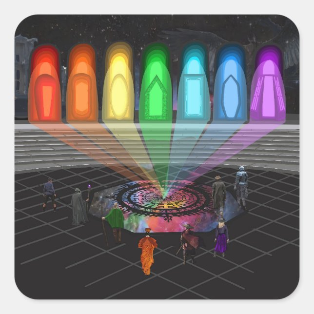 The First Step Quadratischer Aufkleber (Vorderseite)