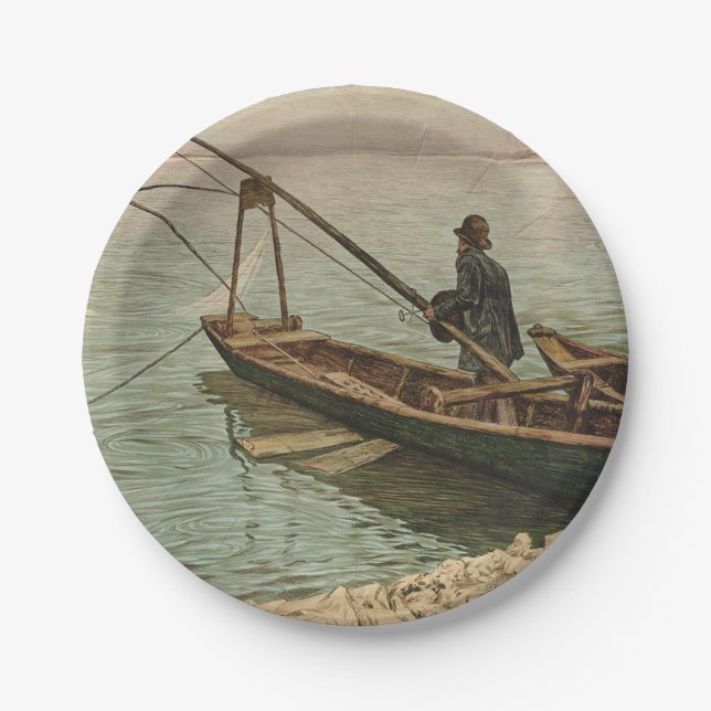The Fisherman (von Max Kurzweil) Pappteller (Vorderseite)