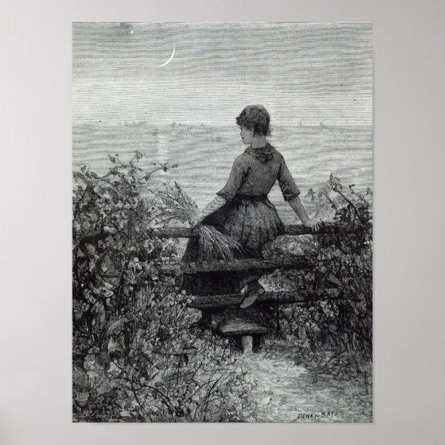 The Fisher's Lass, von 'Leisure Hour', 1888 Poster (Vorne)