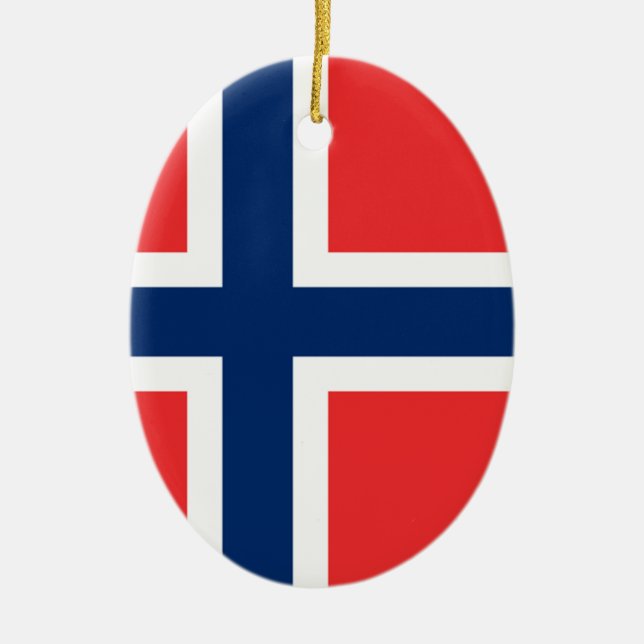 The Flag of Norway - Scandinavia Keramikornament (Vorne)