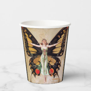The Flapper Girl's Metamorphosis to Butterfly 1922 Pappbecher