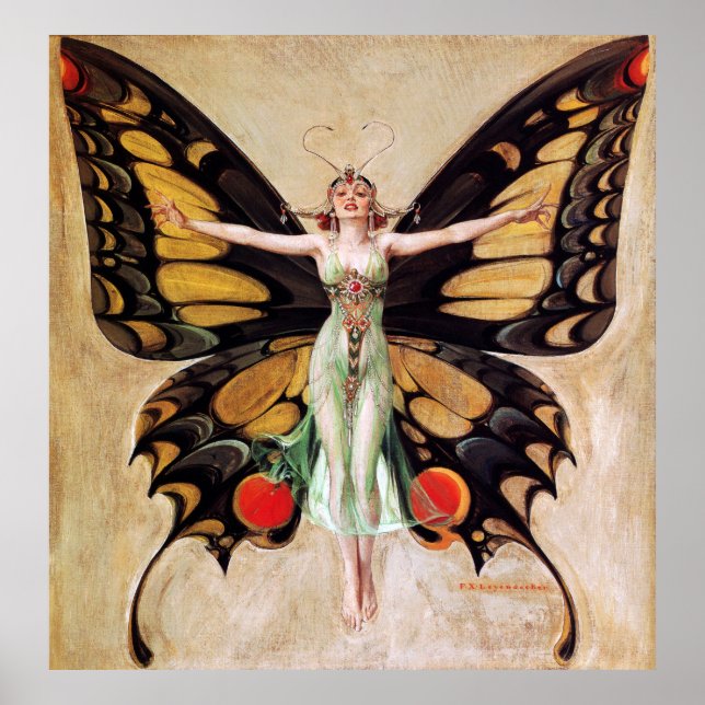 The Flapper Girl's Metamorphosis to Butterfly 1922 Poster (Vorne)
