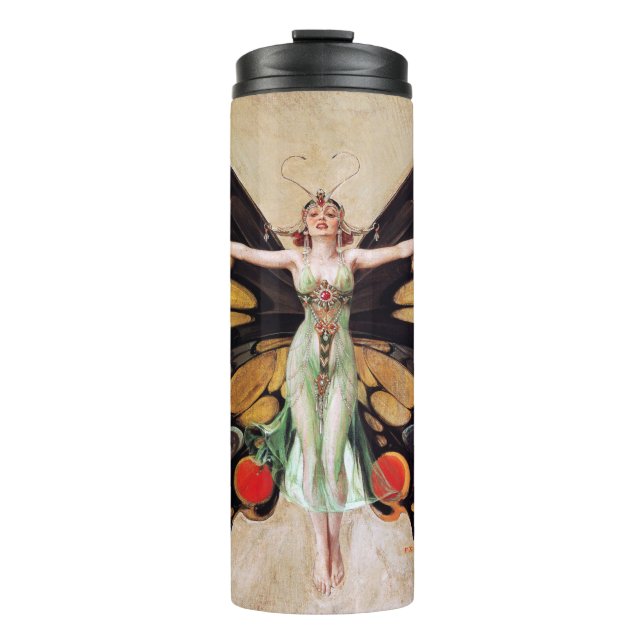 The Flapper Girl's Metamorphosis to Butterfly 1922 Thermosbecher (Vorderseite)