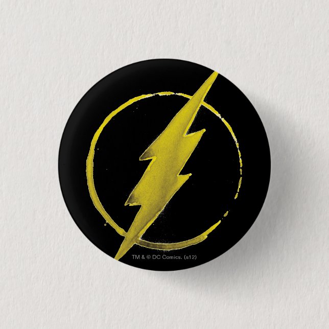 The Flash | Gelbes Brust-Emblem Button (Vorderseite)