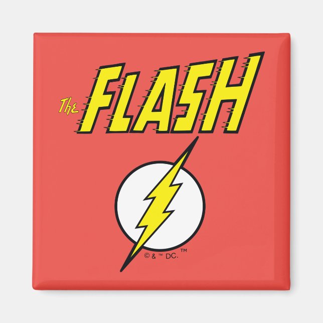 The Flash Name & Lightning Bolt Logo Magnet (Vorne)