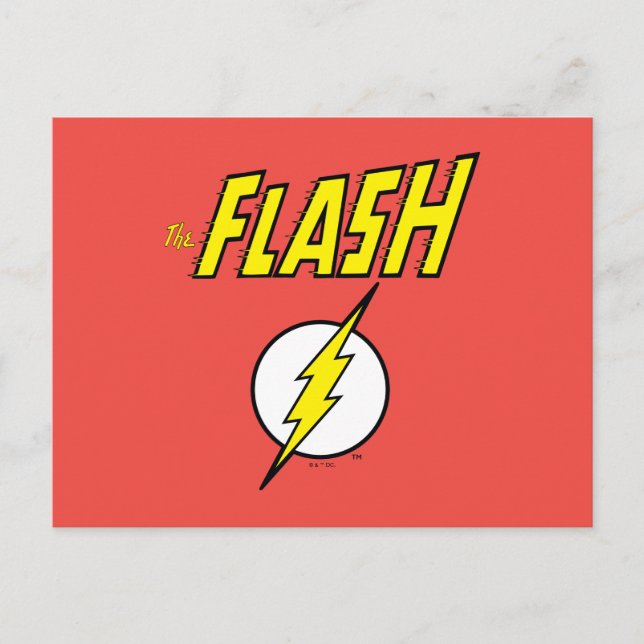 The Flash Name & Lightning Bolt Logo Postkarte (Vorderseite)