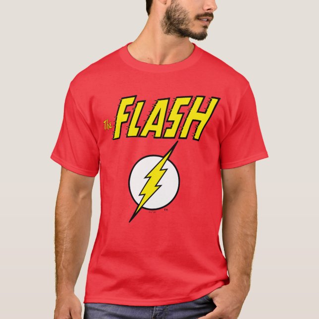 The Flash Name & Lightning Bolt Logo T-Shirt (Vorderseite)