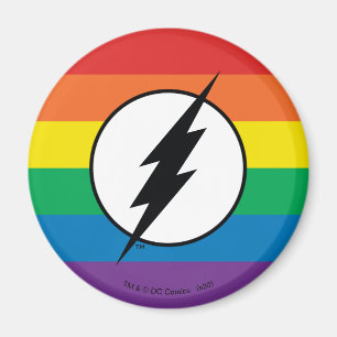 The Flash Regenbogen-Logo Magnet