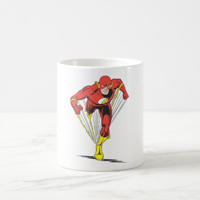 The Flash rennt vorwärts Kaffeetasse (Mittel)