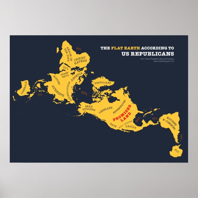 The Flat Earth According to US Republicans Poster (Vorne)