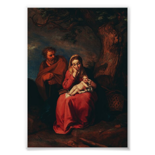 The Flight into Egypt by Abraham Bloemaert  Fotodruck (Vorne)