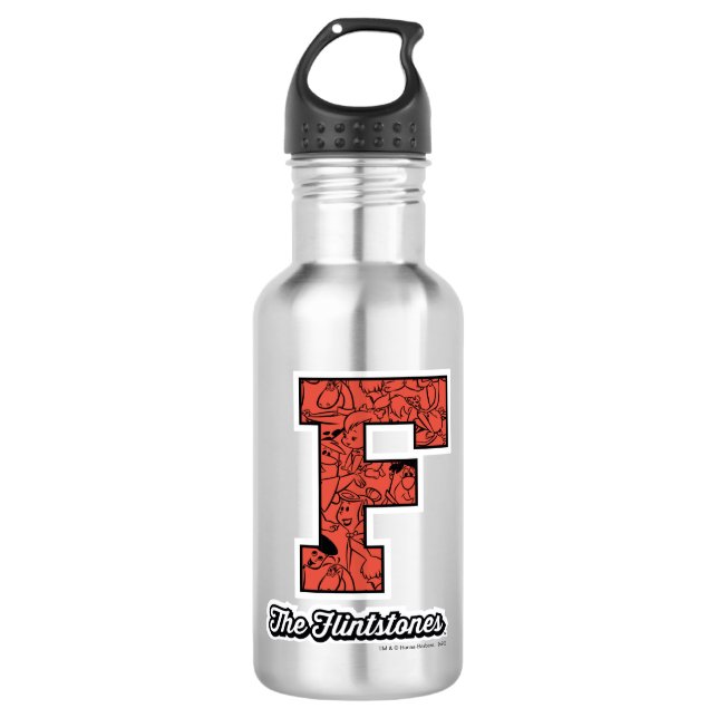 The Flintstones | Collegiate Style Monogram Edelstahlflasche (Vorderseite)