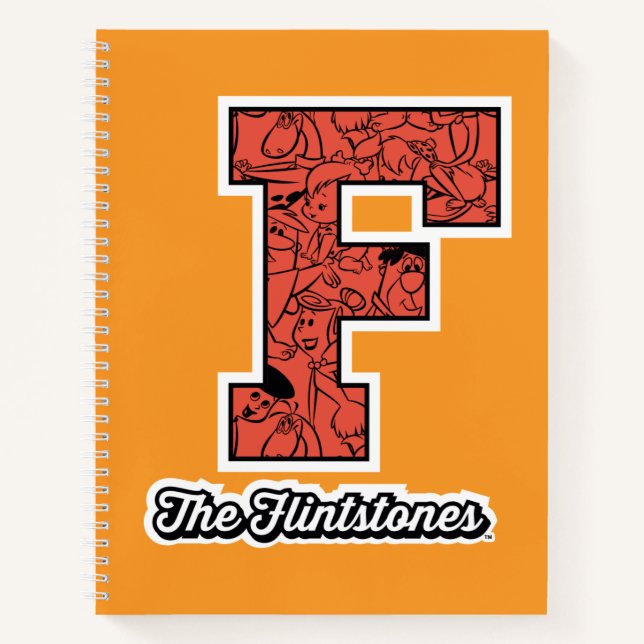 The Flintstones | Collegiate Style Monogram Notizbuch (Vorderseite)