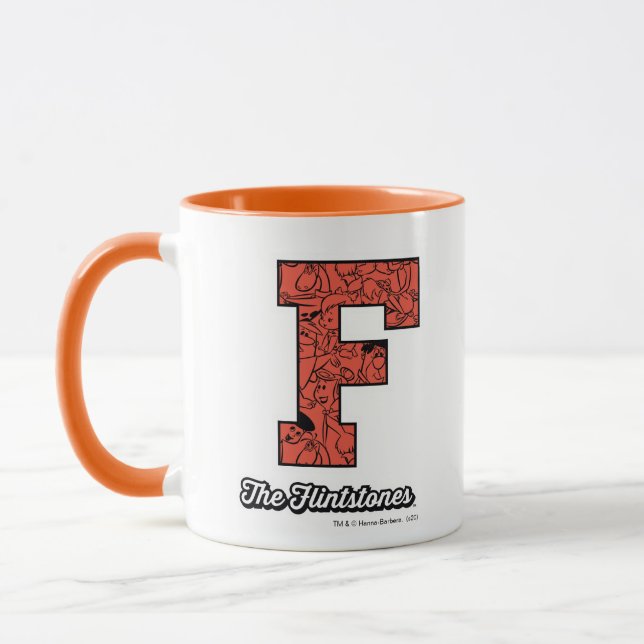 The Flintstones | Collegiate Style Monogram Tasse (Links)