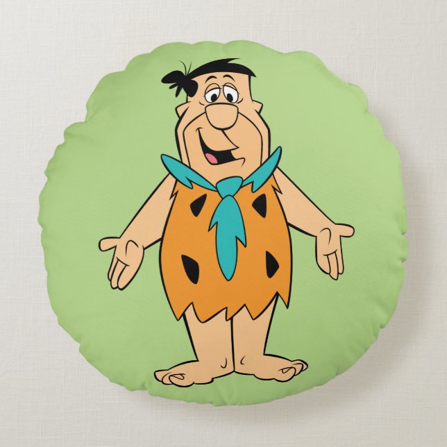 The Flintstones | Fred Flintstone Rundes Kissen (Vorderseite)