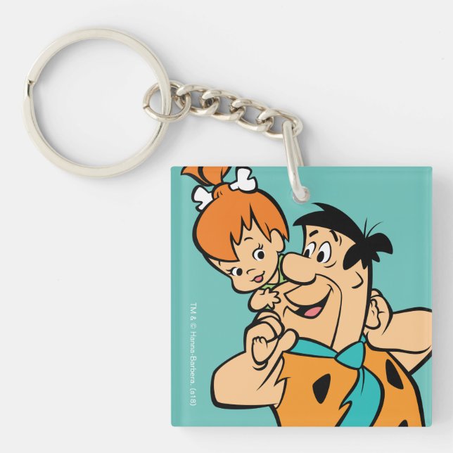 The Flintstones | Fred & Pebbles Flintstone Schlüsselanhänger (Vorderseite)