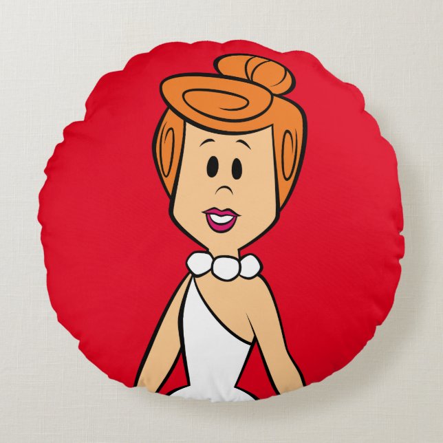 The Flintstones | Wilma Flintstone Rundes Kissen (Vorderseite)