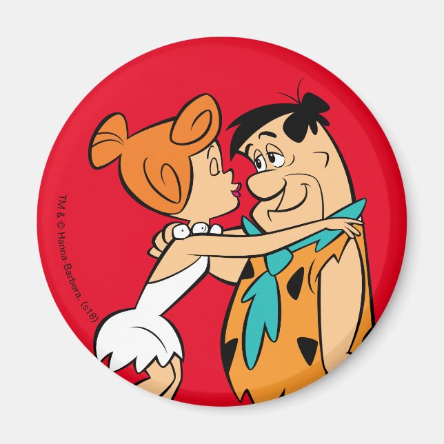 The Flintstones | Wilma Kissing Fred Magnet (Vorne)