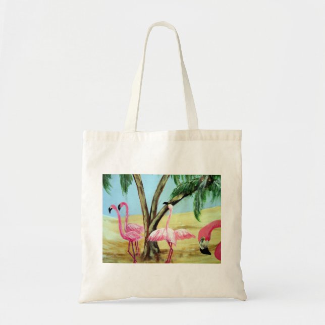 "The Florida Flamingos" Canvas Bag Tragetasche (Vorne)