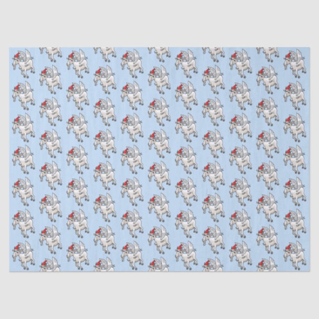 The Flying Christmas Goat Seidenpapier (Vorderseite)