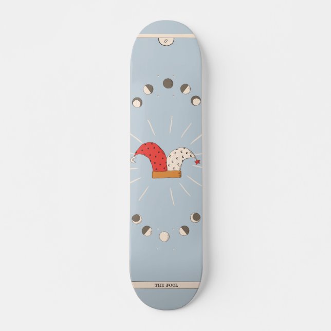 The Fool tarot card esoteric fortuneteller zodiac Skateboard (Vorne)