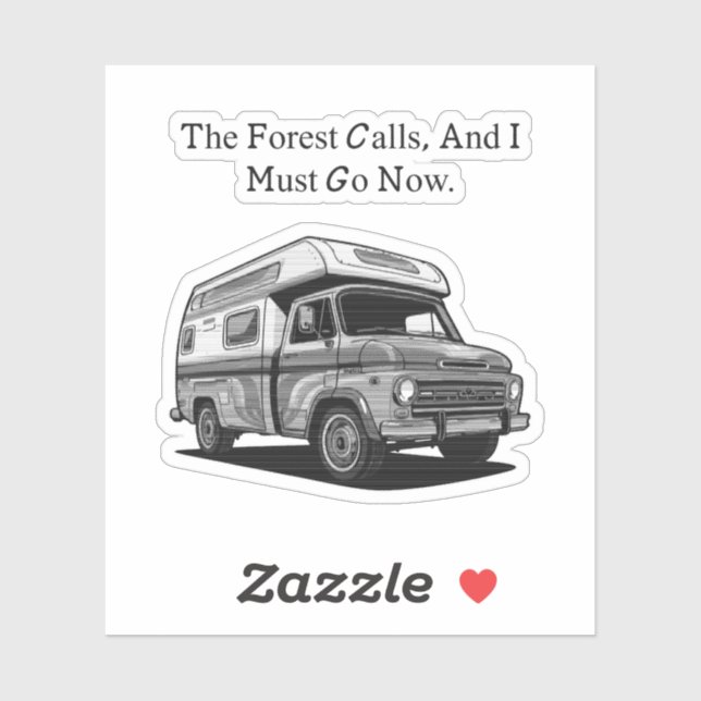 The Forest Calls I Must Go Nature Lover Adventure Aufkleber (Blatt)