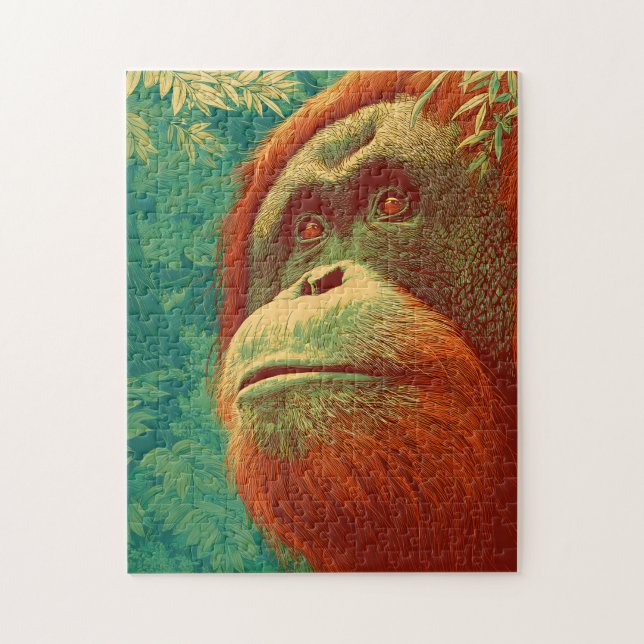 The Forest Dweller - Orangutan, Japanese art (Vertikal)