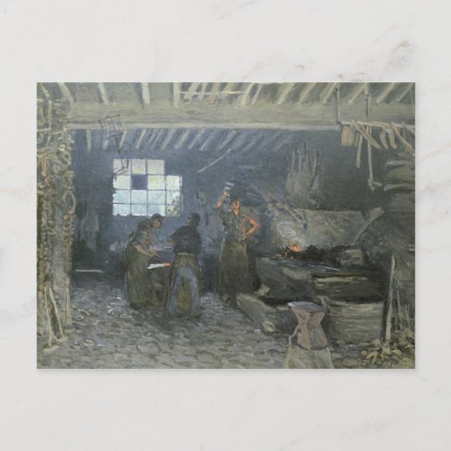 The Forge at Marly-le-Roi, Yvelines, 1875 Postkarte (Vorderseite)