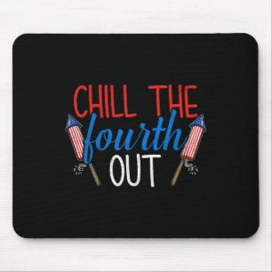 The Fourth Out Feuerwerk USA US 4. Juli Patriotisc Mousepad