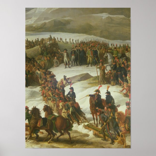 The French Army Crossing the St. Bernard Pass Poster (Vorne)