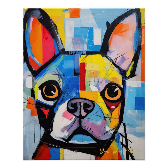 The French Bulldog Dog Portrait 001 - Sable Gabrie Poster (Vorderseite)