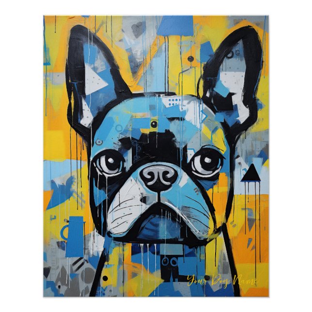 The French Bulldog Dog Portrait 002 - Sable Gabrie Poster (Vorderseite)