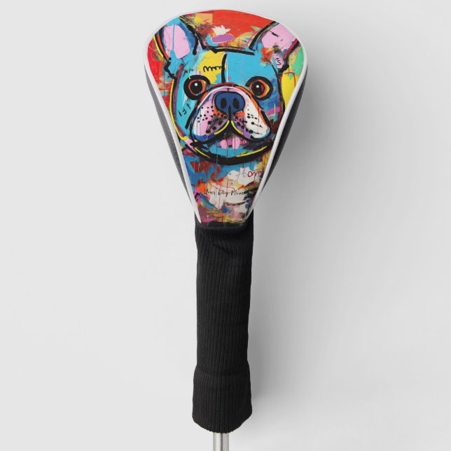 The French Bulldog Graffiti 03 - Leonardo Abbacchi Golf Headcover (Vorderseite)
