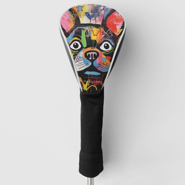 The French Bulldog Graffiti 04 - Leonardo Abbacchi Golf Headcover (Vorderseite)