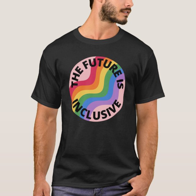 The Future Is Inclusive Pride Rainbow Pink girl T-Shirt (Vorderseite)