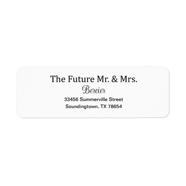 The Future Mr and Mrs Labels, Engagement Labels (Vorne)