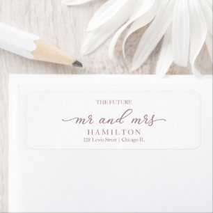 The Future Mr. and Mrs. Wedding Return Address Lab