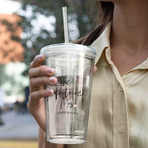 The Future Mrs and Your Name Modern Beauty Acryltrinkbecher