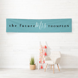 The Future Mrs. Name Schwarz-weiß Script Purist Bl Banner