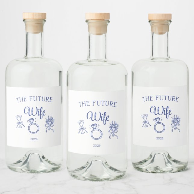 The Future Wife Food and Beverage Label Set Alkoholflaschenetikett (Flaschen)