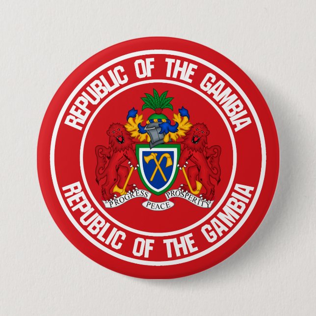 The Gambia Round Emblem Button (Vorderseite)